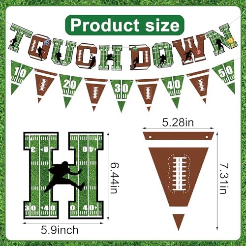 26 Pcs Football Party Decorations Bunting Flags Banners