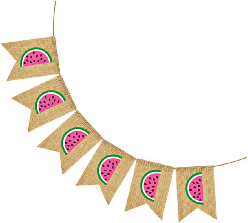 Summer Theme Watermelon Banner for Beach Party Decor