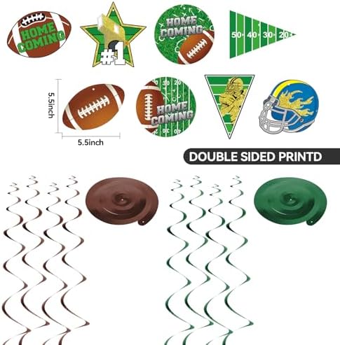 10 Pcs Football Homecoming Decor Set