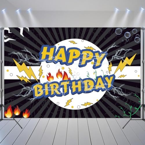 Animation Birthday Banner with Decorative Ribbon