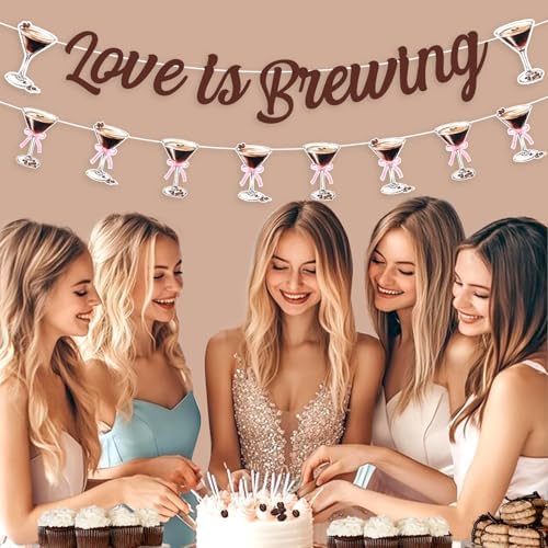 Love is Brewing Martini Themed Bridal Shower Banner