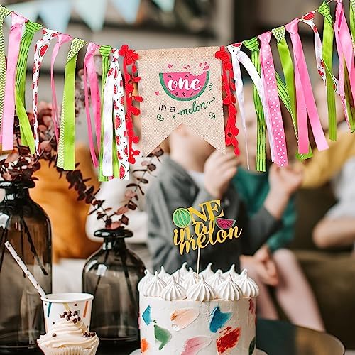NUOBESTY 1st Birthday Watermelon Decor Kit for Baby