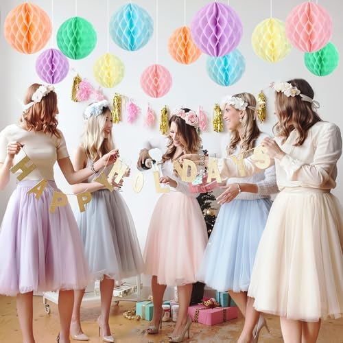 Hanging Honeycomb Decorations Set of 16