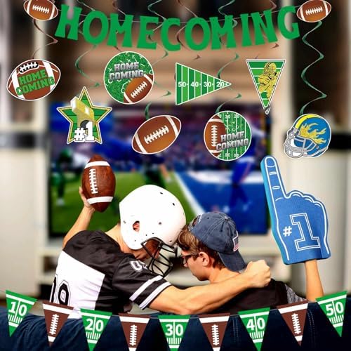 10 Pcs Football Homecoming Decor Set