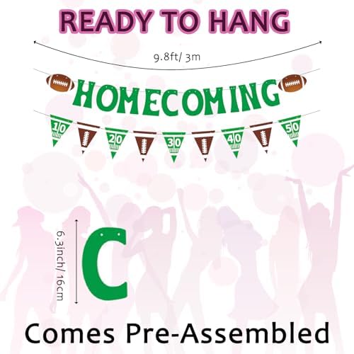 10 Pcs Football Homecoming Decor Set