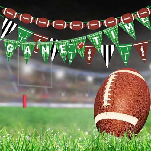 Doumeny Football Game Bunting Banner Set