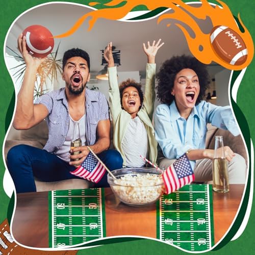 6 Pcs Football Themed Table Runner Set