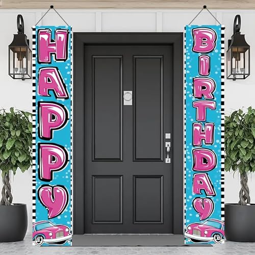 Starlit Patio Car Theme Birthday Decor Banners Set