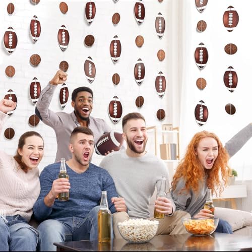 8 Pack Football Party Decorations Glitter Banner