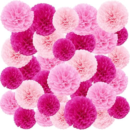 Skyygemm 72 Pcs Tissue Paper Pom Poms Decorations 1