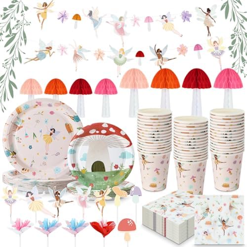 Honeydak Fairy Party Decor 132 Pcs Set
