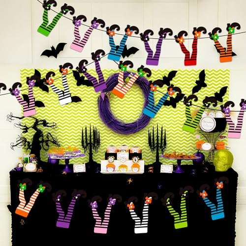 Witch Boot Halloween Banners 2pcs Decorations
