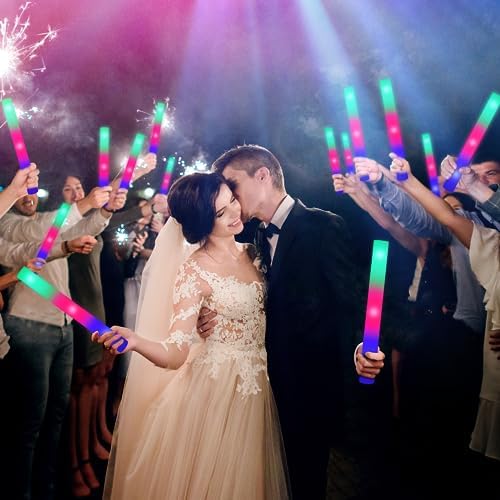135PCS LED Foam Glow Sticks with 3 Modes