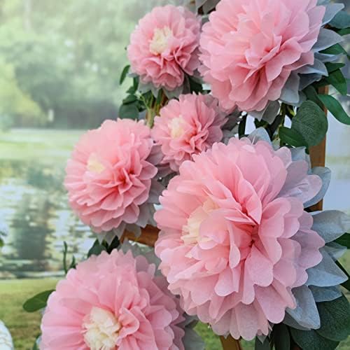 Mybbshower Paper Flower Decorations Pack of 9