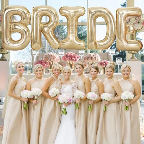 40 Inch Light Gold BRIDE Balloons for Wedding Decor