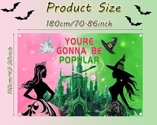 Witch Theme Backdrop Banner for Halloween Party Decorations