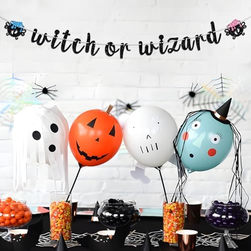 Witch or Wizard Banner Halloween Baby Shower Decor