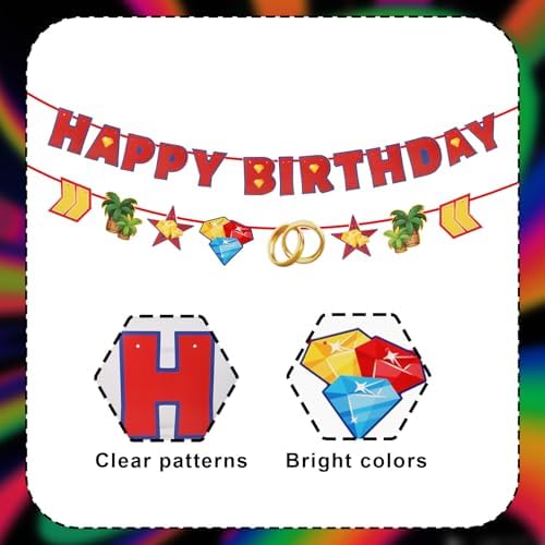 Happy Birthday Banner for Kids Party Decorations