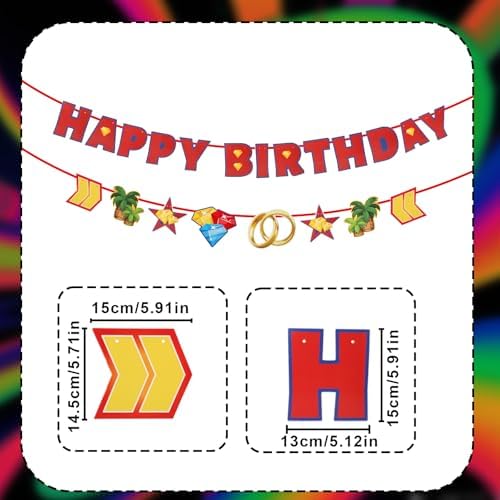 Happy Birthday Banner for Kids Party Decorations