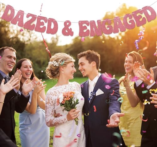 Dazed Engaged Retro Bachelorette Banner