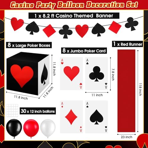 Zhanmai Casino Themed Decorations Set for Game Night Party