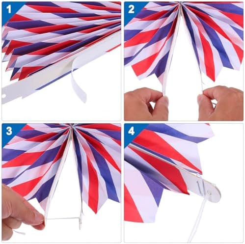 MECCANIXITY 12-Piece Hanging Paper Fan Decor Set