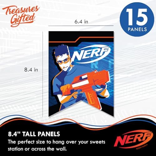 Officially Licensed Nerf Birthday Banner for Kids Party Decorations