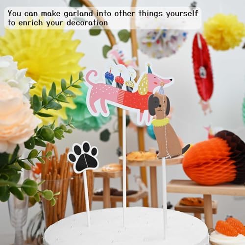Dog Party Decorations with Pom Poms Fans and Garland