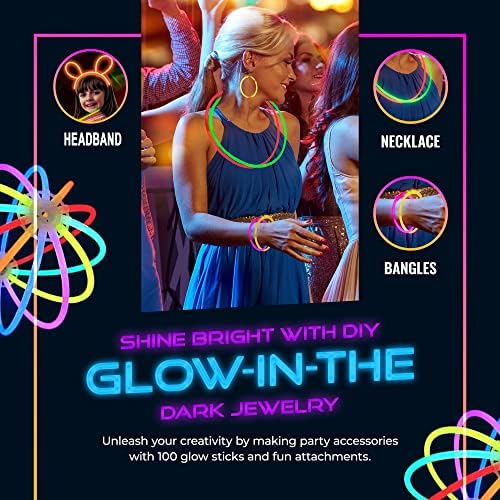 248 PCS Glow Sticks Party Pack with Connectors