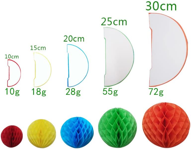 Black Party Honeycomb Balls 10pcs for Decorations