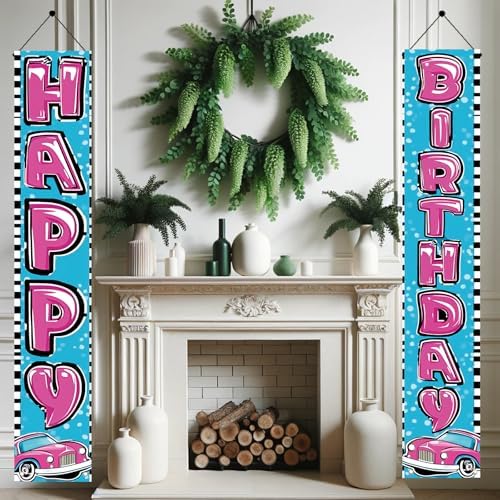 Starlit Patio Car Theme Birthday Decor Banners Set