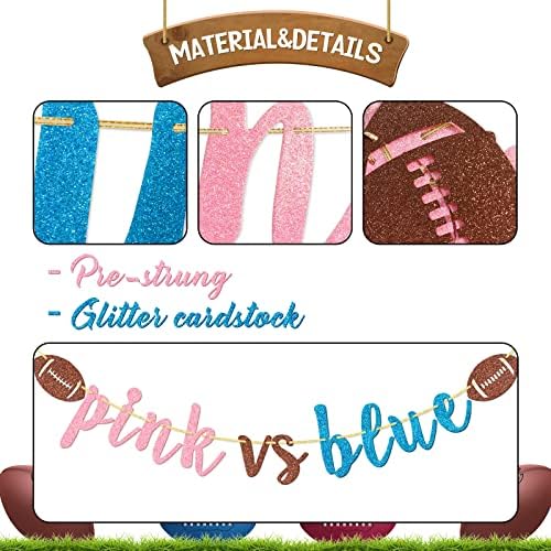 Pink Vs Blue Football Banner for Gender Reveal Party