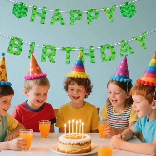 Miner Theme Birthday Banner Decorations Set