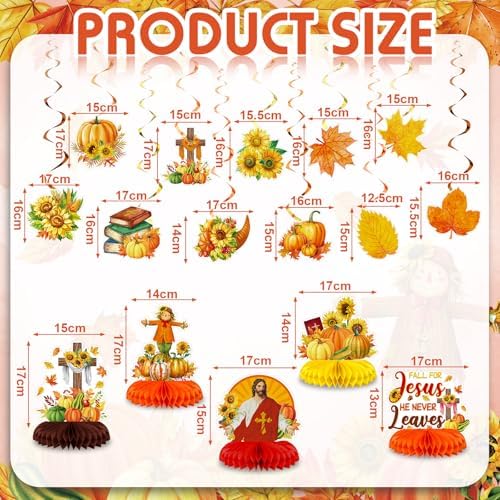 Blosssound Fall for Jesus Decorations 29 Pack