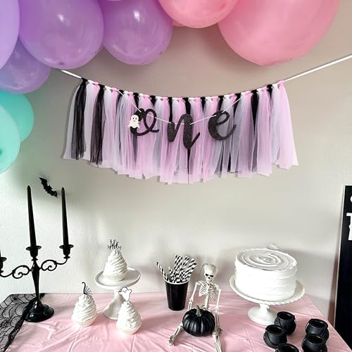 Halloween Birthday Highchair Banner for Little Girls