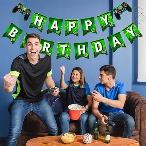 MEETINGU Game Birthday Banner Green