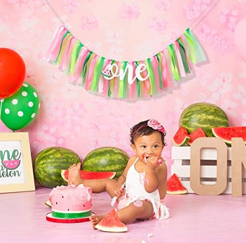 Watermelon Themed First Birthday Banner for High Chair