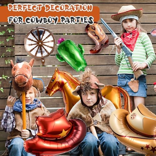 12 Pcs Western Balloons for Cowboy Party Decor