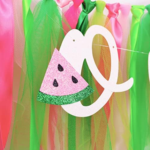 Watermelon Themed First Birthday Banner for High Chair