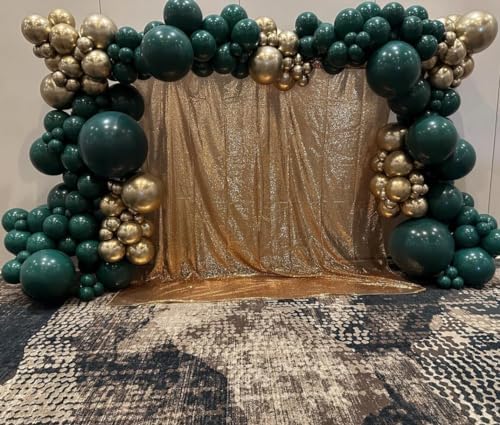 Green and Gold Balloons 75PCS 12in 5in Party Decor Set