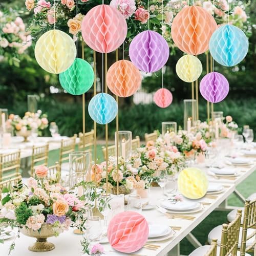 Hanging Honeycomb Decorations Set of 16
