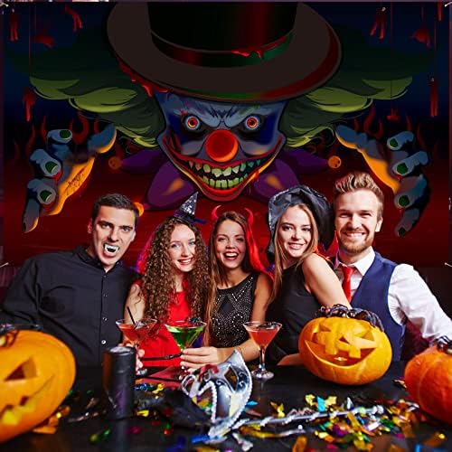 Halloween Party Background with Creepy Clown Design