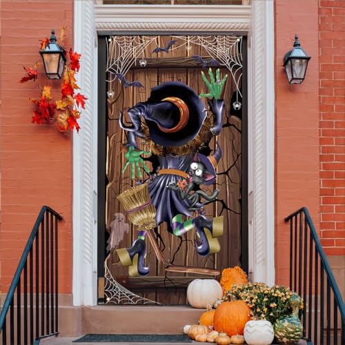 Hocus Pocus Door Cover Halloween Banner Sanderson Sisters Decor