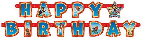 6ft PAW Patrol Birthday Banner with Hinges
