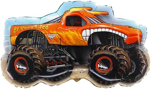 Toyland Pack Of 4 Monster Jam Truck Foil Balloons