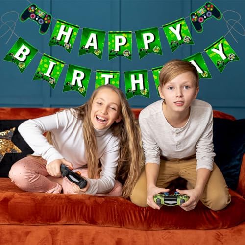 MEETINGU Game Birthday Banner Green
