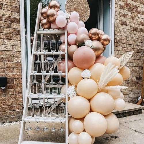 PartyWoo Apricot Balloons 140PCS for Party Decorations