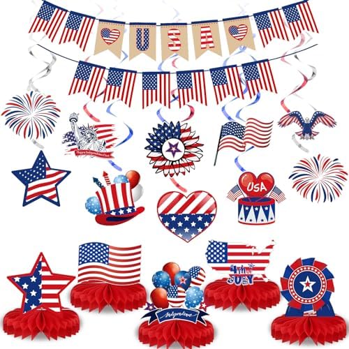 Blosssound 4th of July Decorations Set 27 Pcs