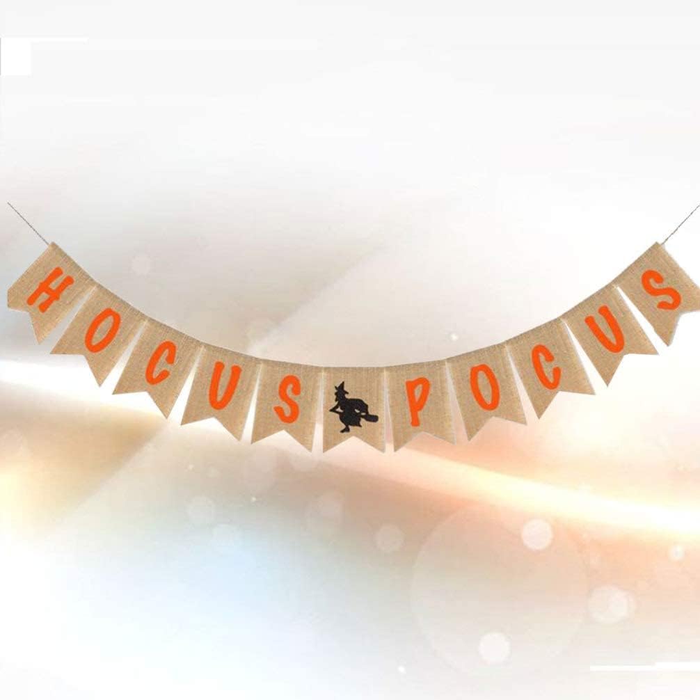 Halloween Banner with Bats and Pumpkins for Party Decoration