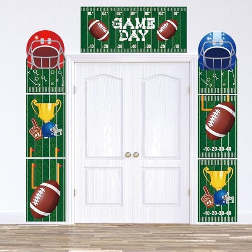 Football Party Banners - Game Day Door Decoration Set
